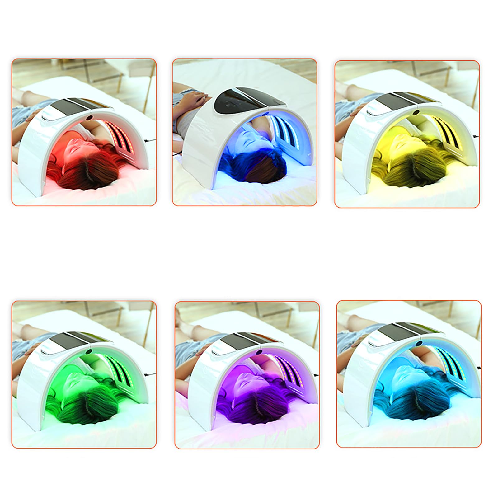 TsoLay Macchina per Il Viso a LED a 7 Colori, Maschera per La Cura della Pelle del Viso PDT con Design di Controllo della Temperatura in Tempo Reale, per Salone di Bellezza, Uso Domestico