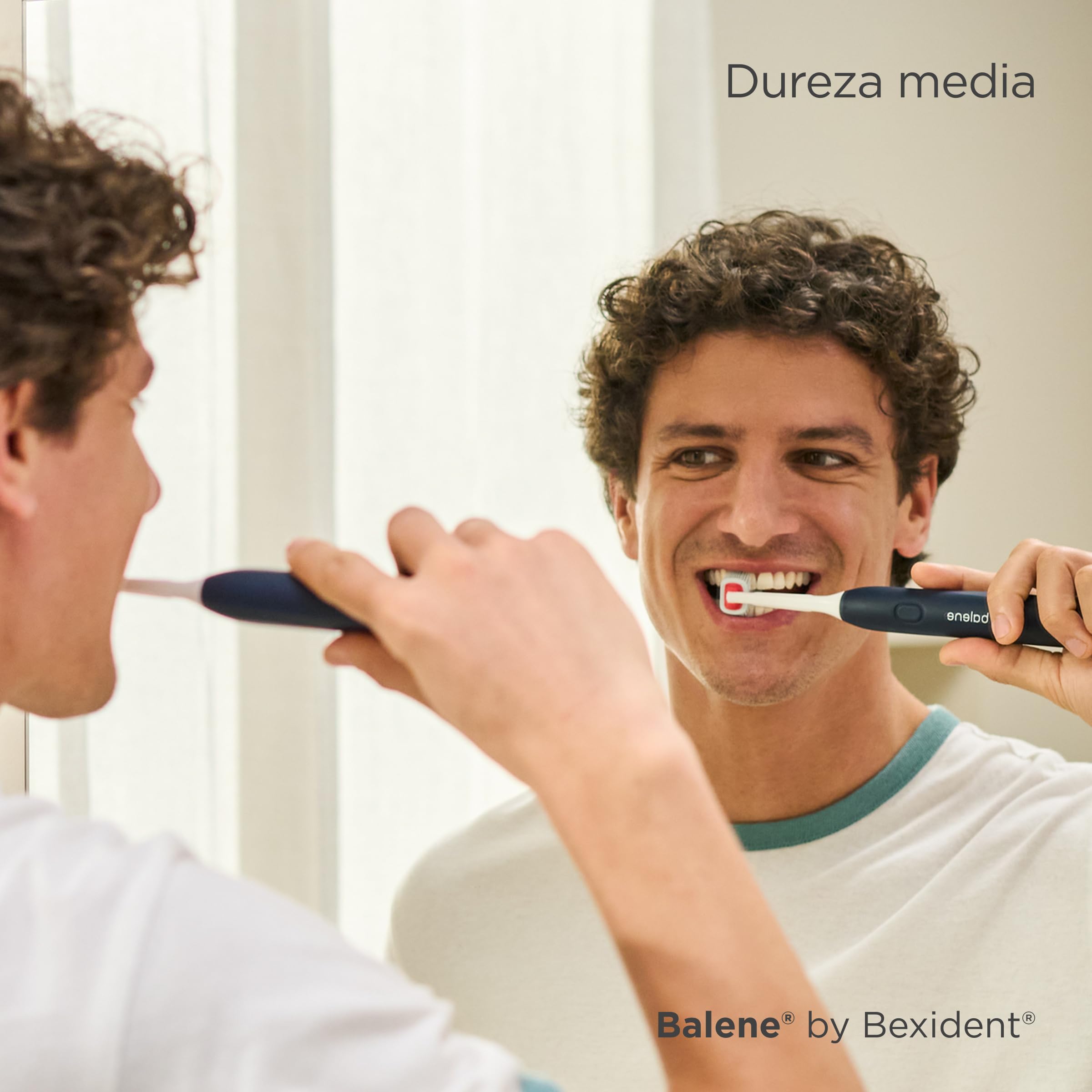 ISDIN Balene by Bexident Duotech Sonic Aqua | Spazzolino da denti elettrico | Pulisce il viso interno ed esterno dei denti alla volta | Pulizia profonda ed efficace | Testina media durezza