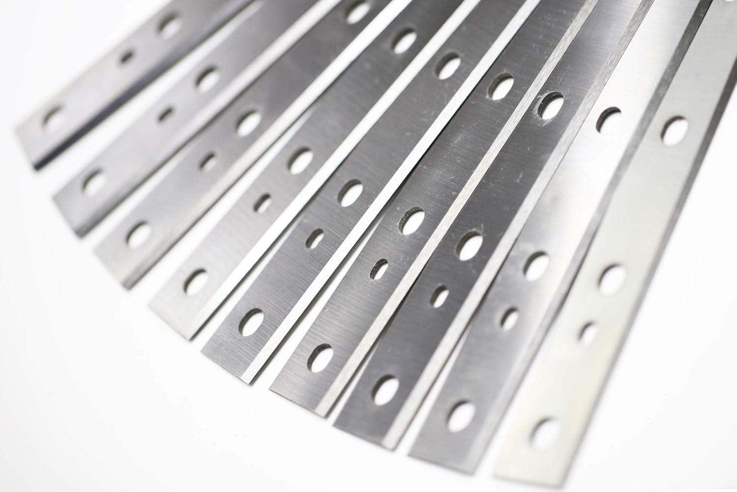 12-1/2 Inch Planer Blades Replacement for DeWalt DW734 DW7342 Planer Knives, HeaTreated Double Sided HSS Planer Cutters, Set of 9
