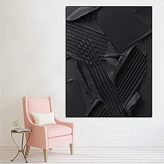 Nordic Canvas Art Painting Wall Art Pure Black Wall Graffiti Canvas Painting Wall Pictures Posters Print for Living Room H...