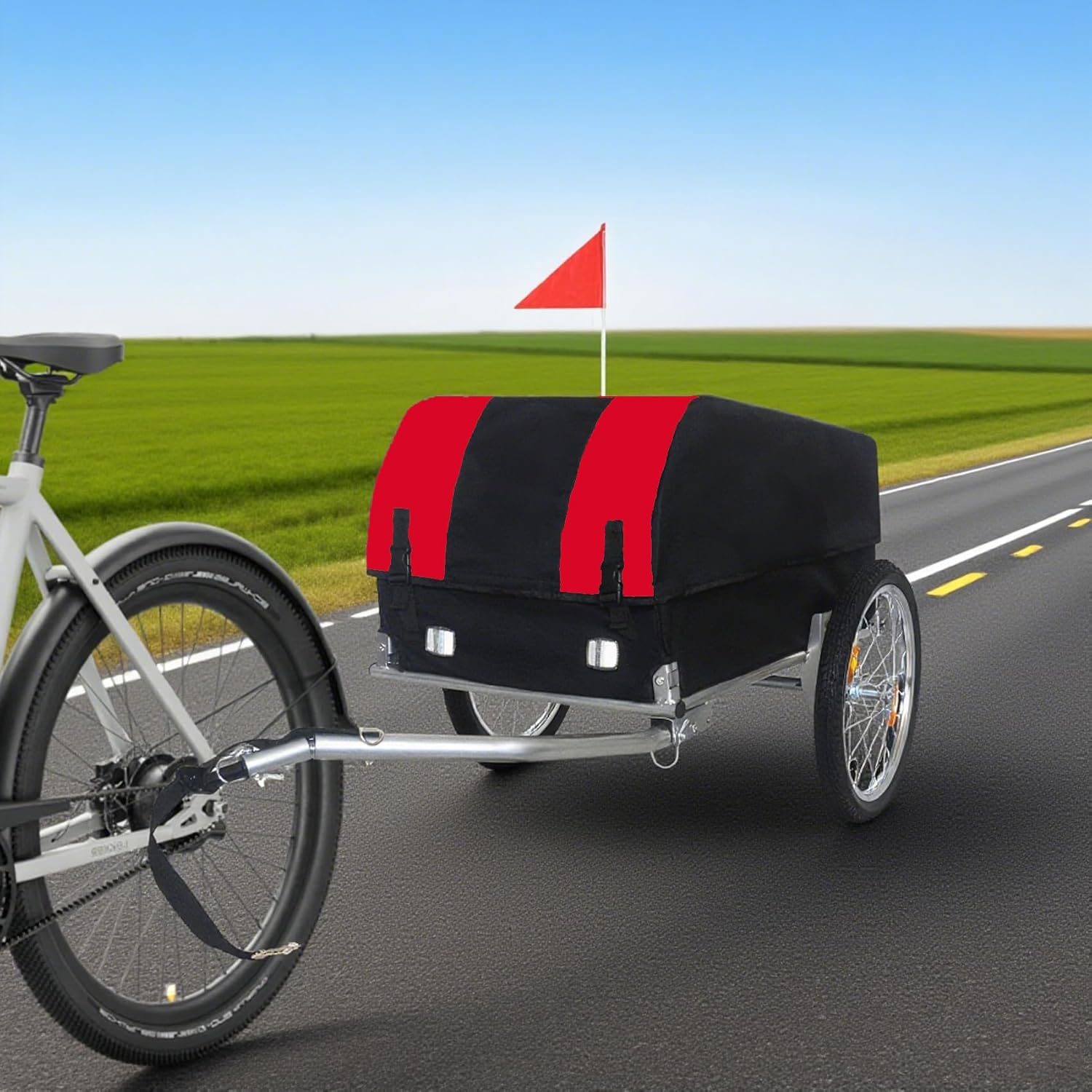 3-in-1 Heavy-Duty Bike Cargo Trailer, Bike Trailer Cargo for E-Bikes, 88lb Capacity with Suspension, Bicycle Cargo Trailer, Ebike Cargo Trailer, Bike Carts for Cargo