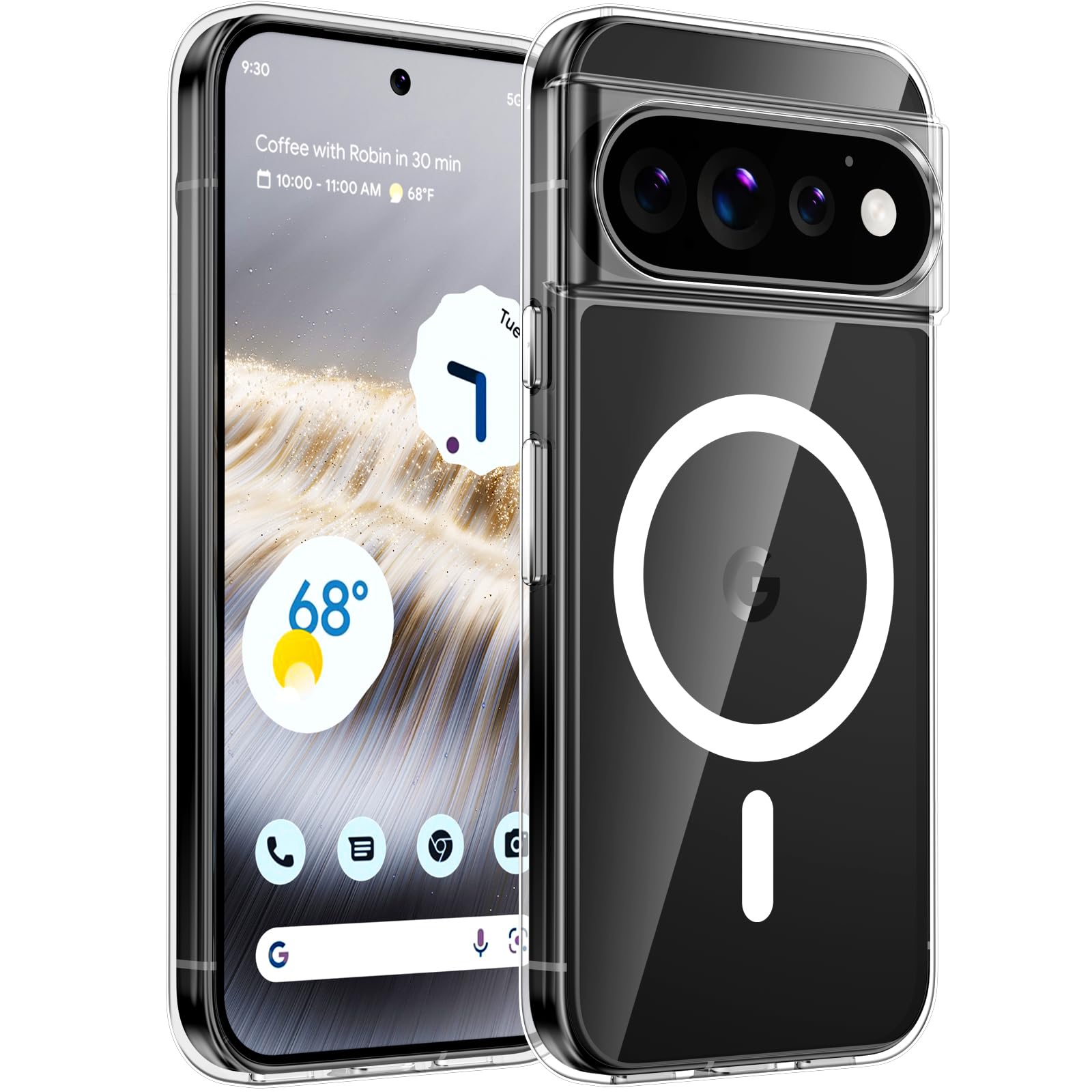 TAURI Hülle für Google Pixel 11 Pro XL 6,8 Zoll - Durchsichtig