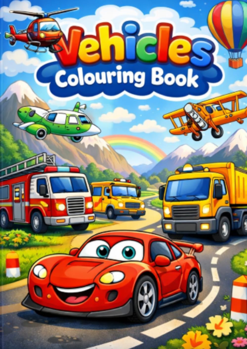Kids vehicles Colouring book