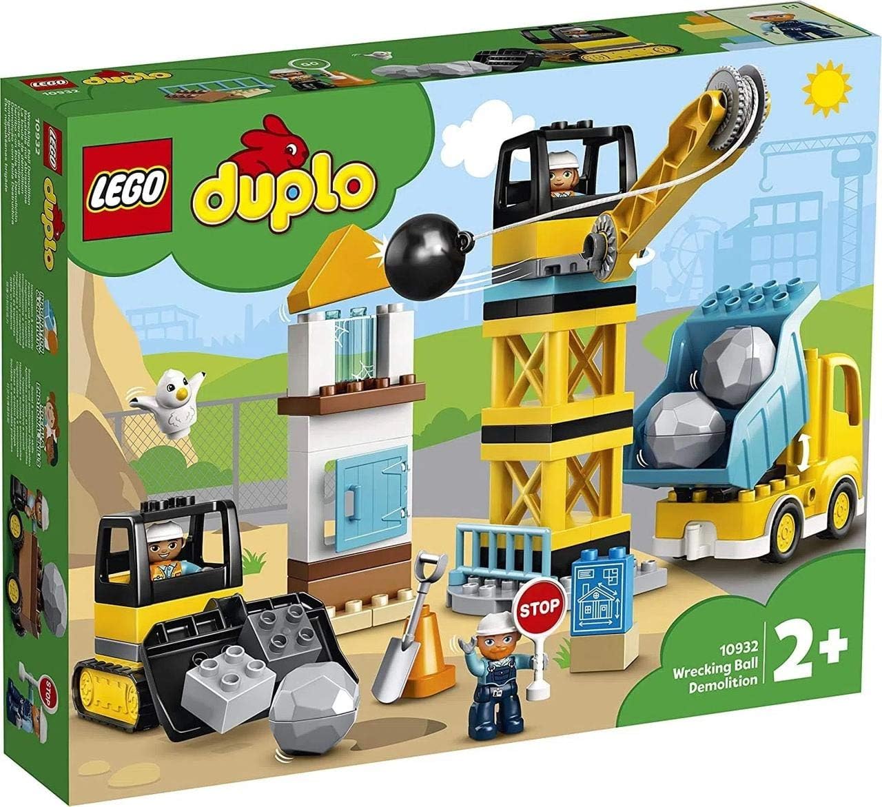 DUPLO Construction Wrecking Ball Demolition 10932 Toy for Preschool Kids; Building and Imaginative Play with Construction Vehicles; Great Developmental Gift for Toddlers (56 Pieces)
