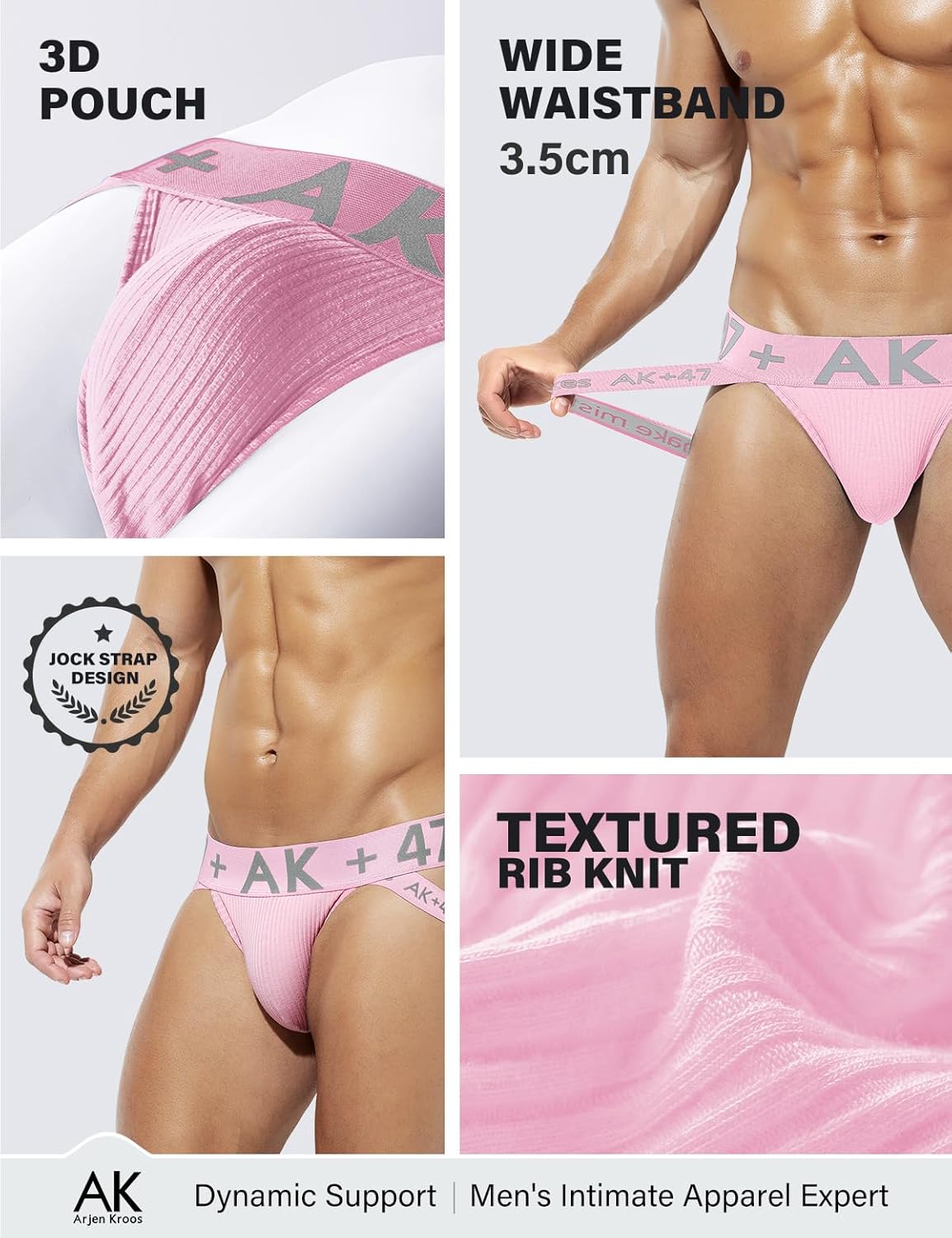 Arjen Kroos Men's Sexy Jockstrap Cotton Underwear with Supportive Straps & Pouch Design - Image 4
