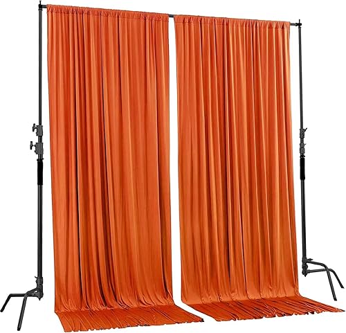 Miniatura 8 de AK TRADING CO. Cortinas telón de fondo de poliéster de 10 pies x 8 pies con bolsillos para varillas, decoración de ventana para bodas, fiestas y