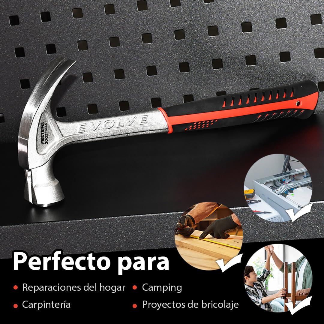 FIRSTINFO H58120 | Martillo de carpintero | con Portaclavos Magnético | 567g