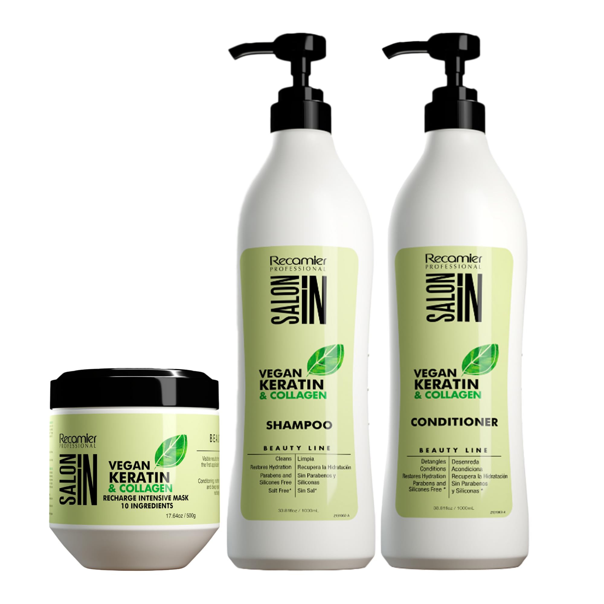 Amazon.com : Salon In by Recamier | Vegan Keratin & Collagen 3