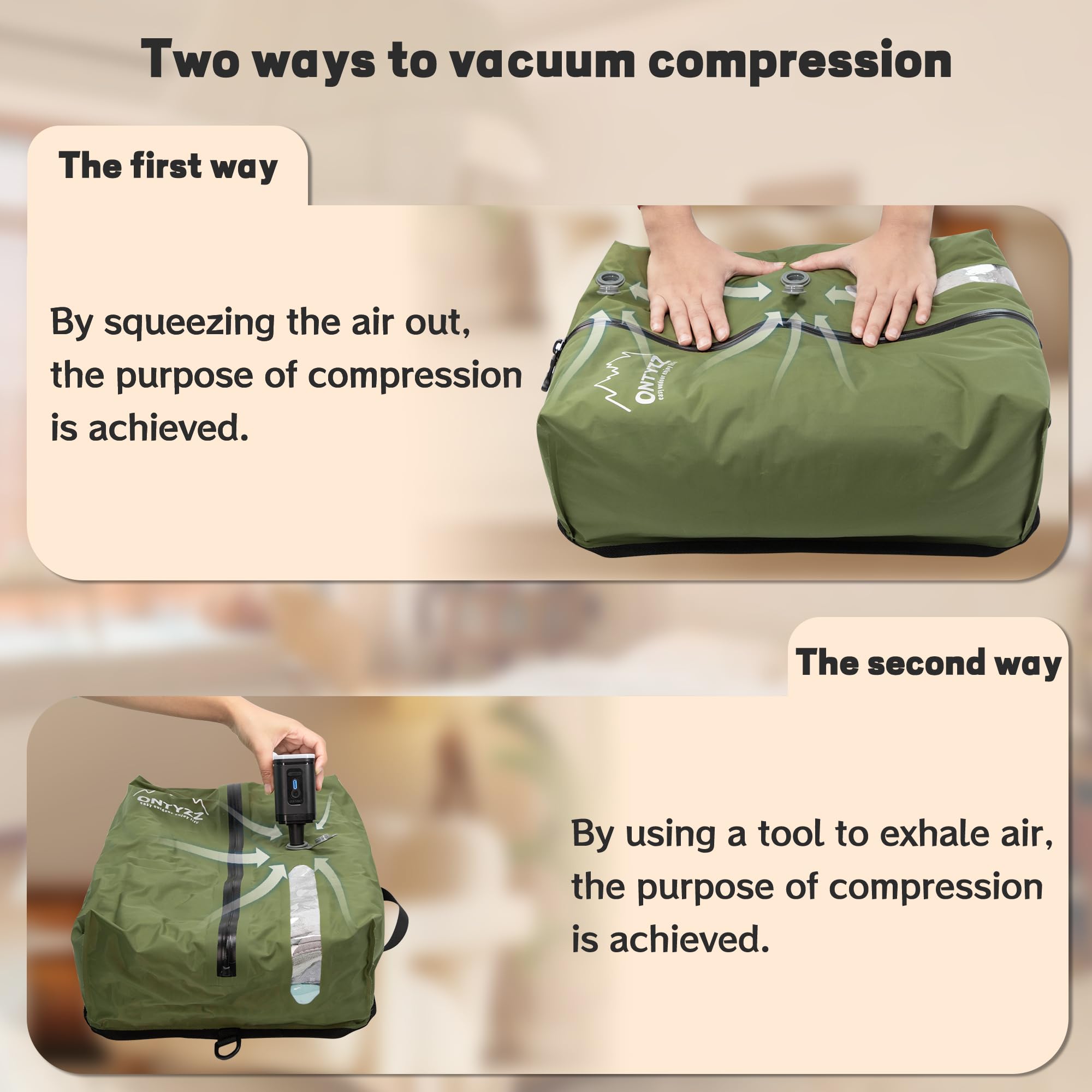 Vacuum Storage Bags for Clothes Reusable TPU Space Saver Bags for Travel with Zip Waterproof Packing Organisers Packing Cubes for Suitcase Backpack Hand Luggage - Image 3