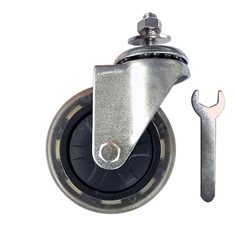4 Quiet Rubber Wheel Replacement for Hoverboard Seat Attachment Single Bolt Type 4