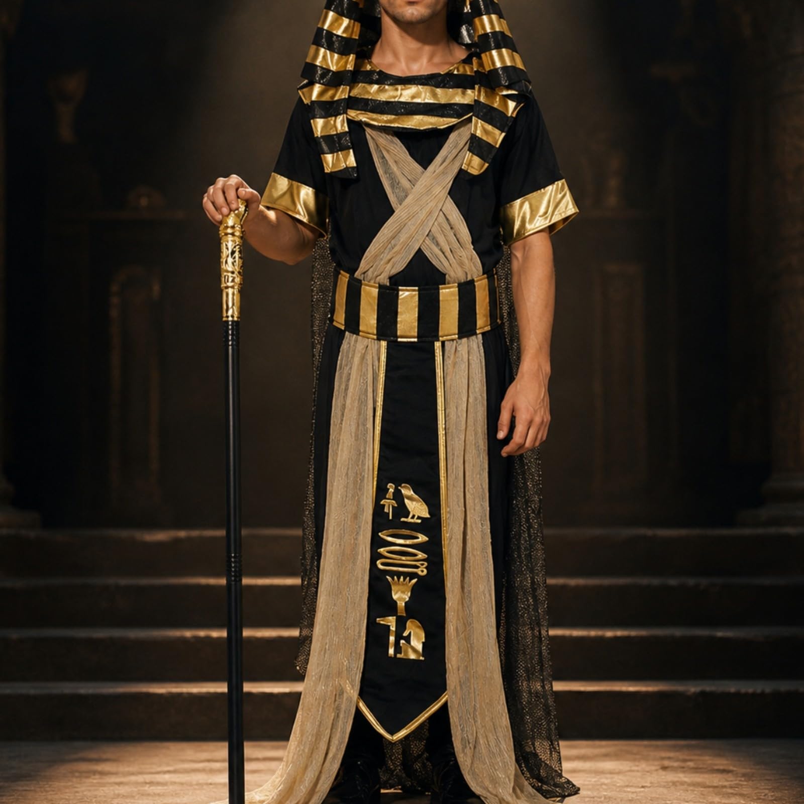 Costume Faraonico Ornamentale Abito, Ragazzo, L