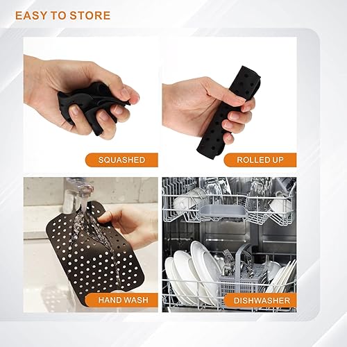 Vista 9 de Olla de silicona para freidora de aire Ninja Dual DZ201/DZ401/DZ550, freidora de aire DualZone XL, cesta reutilizable para freidora de aire