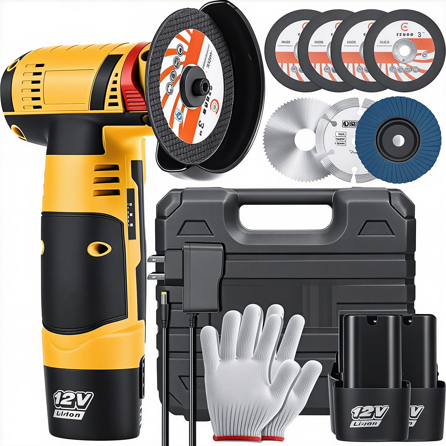 Photo 1 of ***MISSING PARTS AND CHARGER*************
Housiwill Mini Angle Grinder Tool, 19500RPM Cordless Angle Grinder, Cordless Electric Power Angle Grinder Tool with 2pcs Batteries, 76mm Grinder Handheld Cutter for Metal Grinding and Cutting
