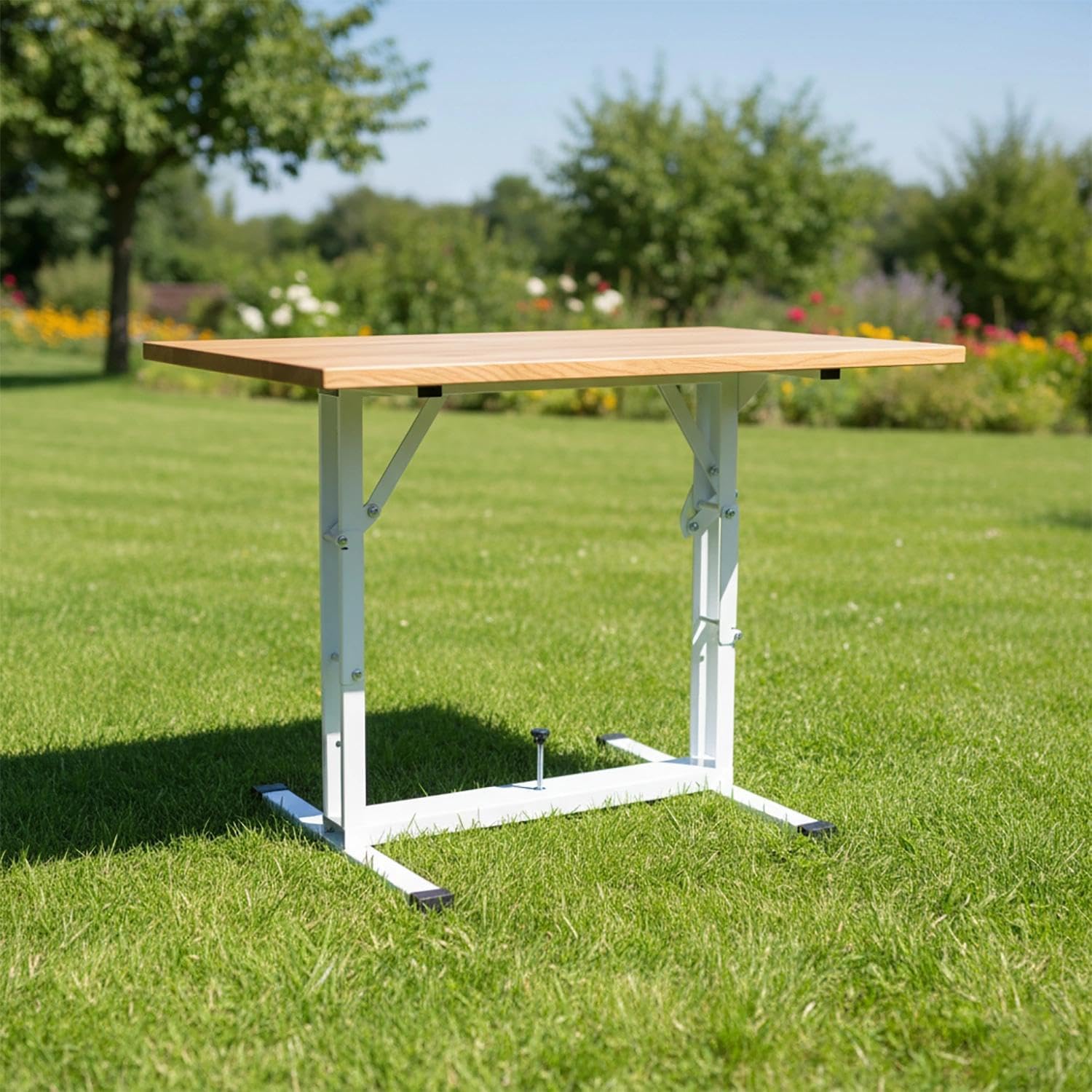 HEYOUTH Gamba del Tavolo Regolabile per Camper​ – Supporto Tavolo Pieghevole e Regolabile in Altezza (30-70 cm) in Acciaio Robusto, Sostegno Che risparmia Spazio per Barca e Autobus (White)