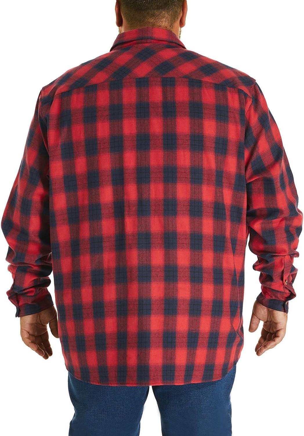 HOdo Big and Tall Mens Thin Flannel Shirt Lightweight Button Down Shirt 2XL to 6XL - Image 5