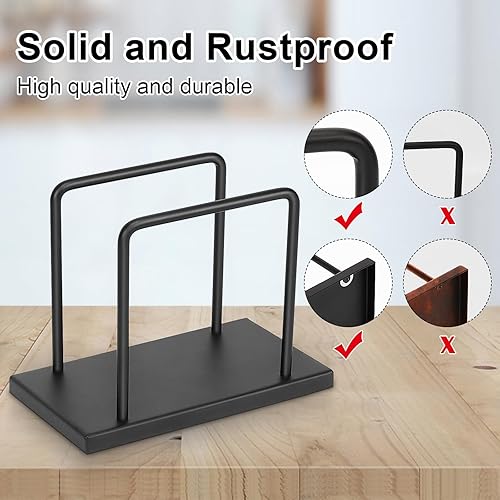 Vista 20 de Livabber Servilletero, almacenamiento de servilletas de metal, moderno dispensador de papel de seda independiente para mesa y encimera de cocina