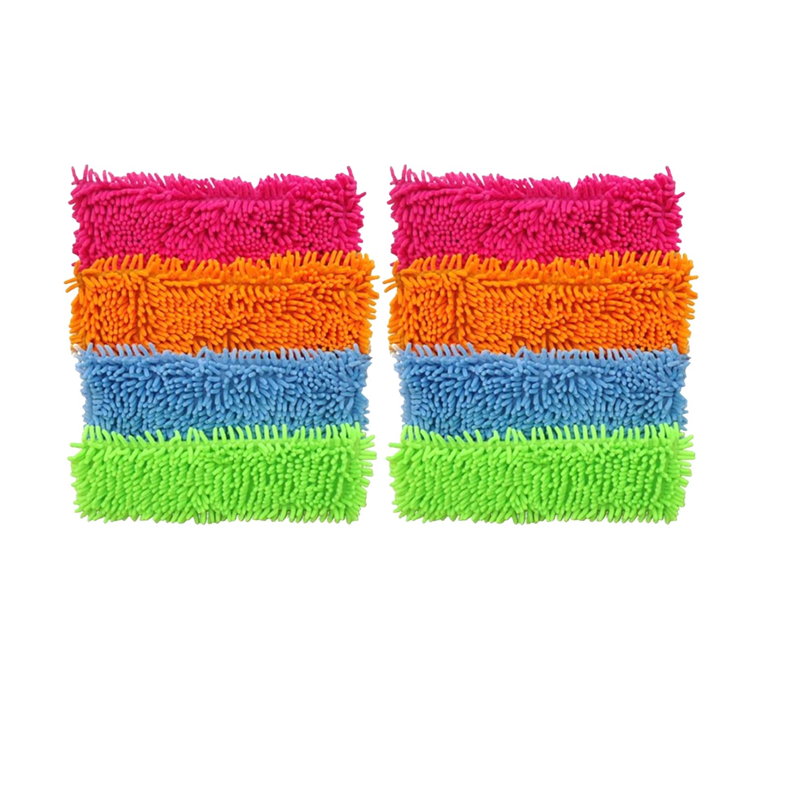 8 cabezales de repuesto para fregona de microfibra, recambio de fregona húmeda o seca, paño de limpieza en seco y húmedo, flexible, adecuado para cabezal de repuesto de arrastre plano