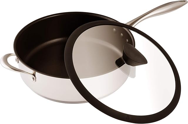 Ozeri The Stainless Steel All-In-One Sauce Pan, with a 100% PFOA and APEO-Free Non-Stick Coating developed in the USA