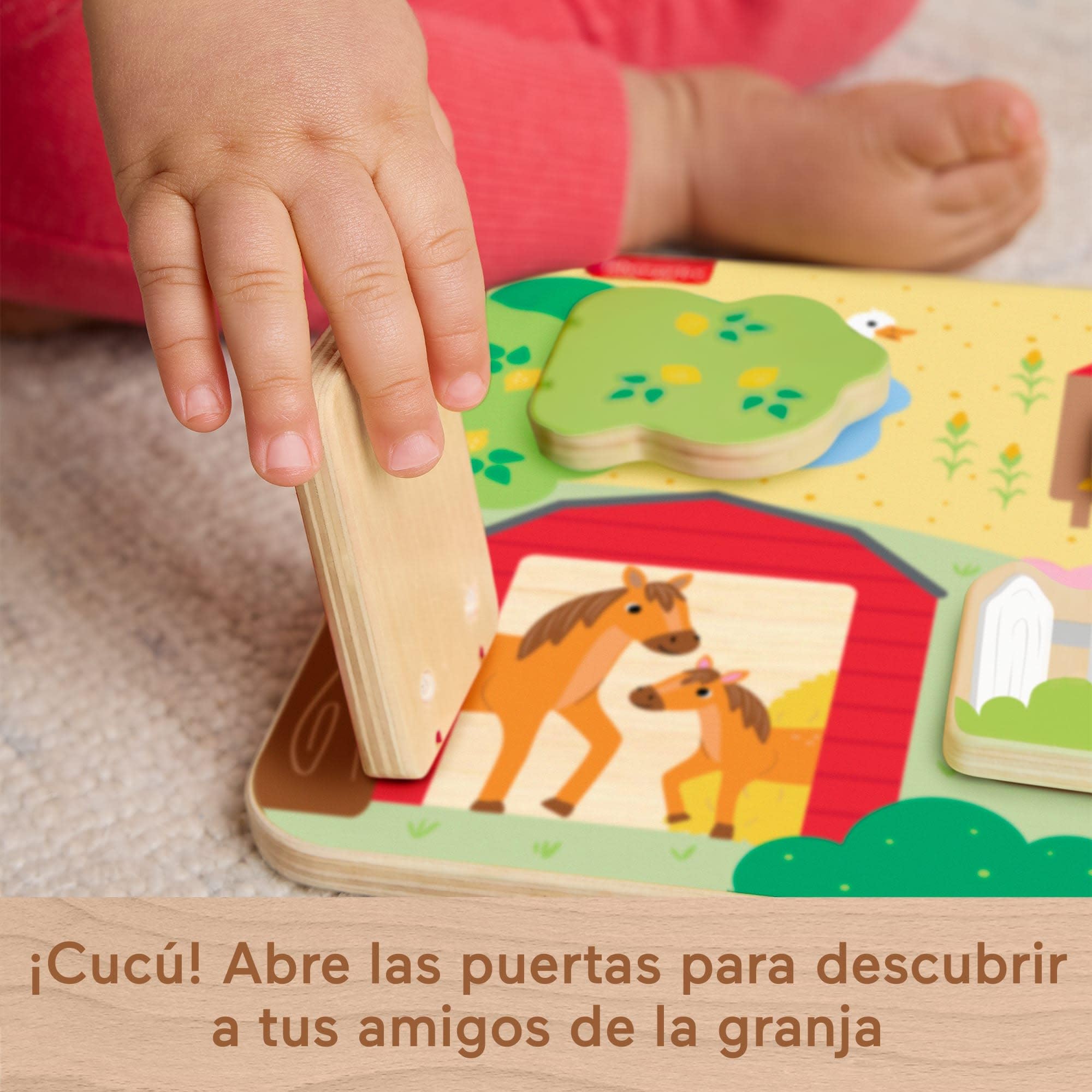Ripley - TABLA CORREDIZA DE MADERA DE ANIMALES DE 30 CM PARA NIÑOS