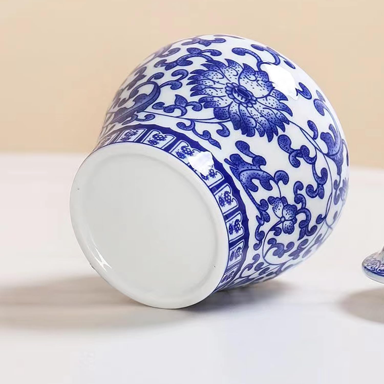 Decorative Ceramic Small urn. Commemorate a Loved one and Store The Ashes of Your pet Dog or cat. 3.5" Long x 5.1" high (Plum Blossom) - Image 8