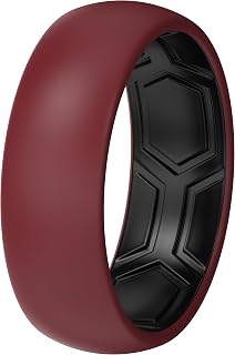 ThunderFit Silicone Rings for Him and Her, Unisex Rubber Wedding Bands