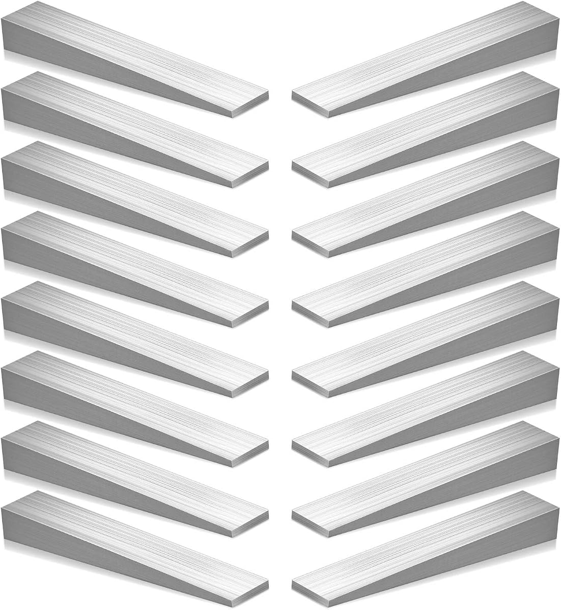 16 Pcs Steel Flange Wedges Beveled Washers Right Angle Wedges Triangular Metal Gaskets Shims for Lathes, Welding Machines Equipment (4.02'' X 0.71'' X 0.5'')