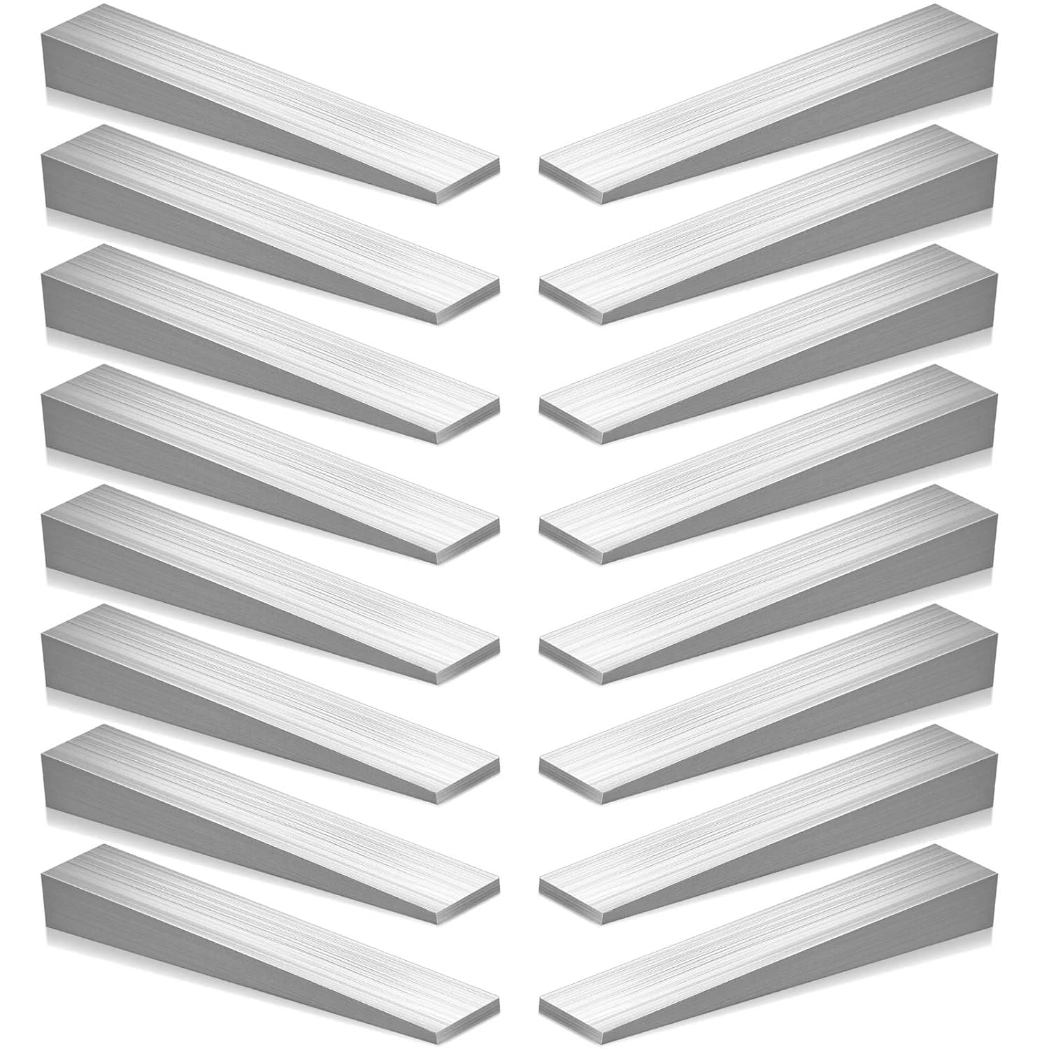 16 Pcs Steel Flange Wedges Beveled Washers Right Angle Wedges Triangular Metal Gaskets Shims for Lathes, Welding Machines Equipment (4.02'' X 0.71'' X 0.5'')