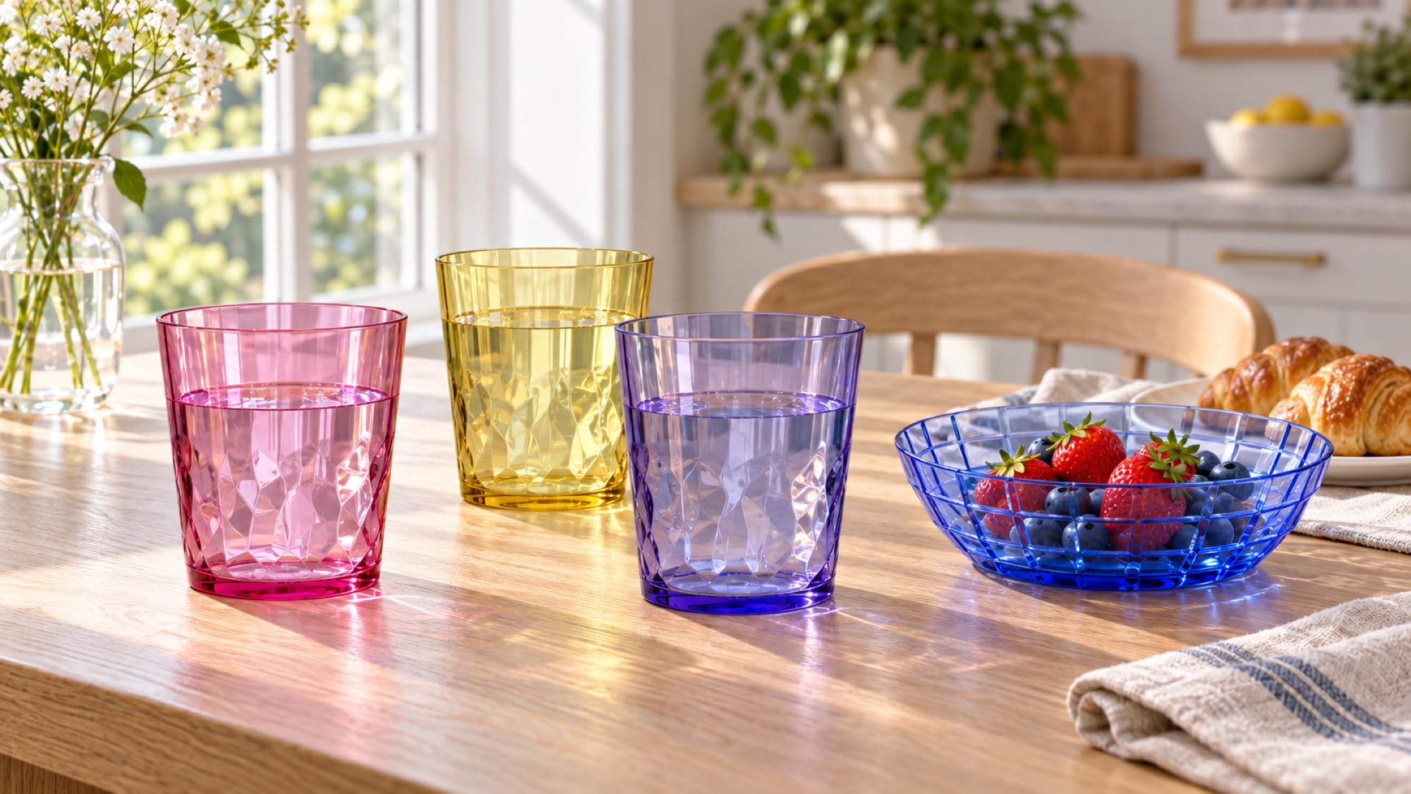 Premium Drinking Glasses - Set of 6 (Unbreakable) -6