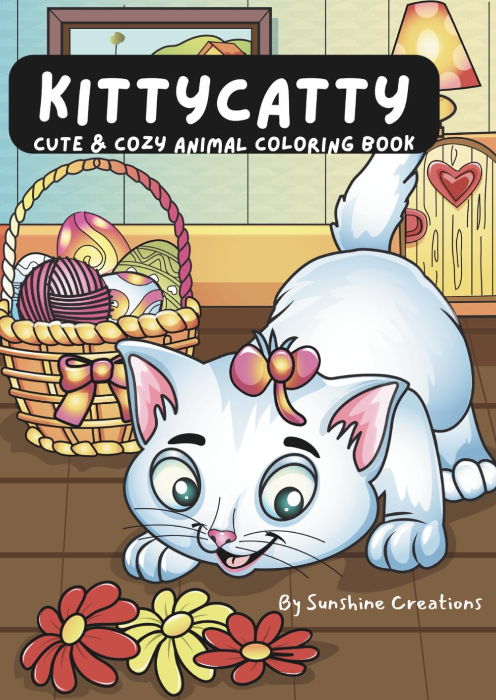 KITTY CATTY: Cute and Cozy animal coloring book
