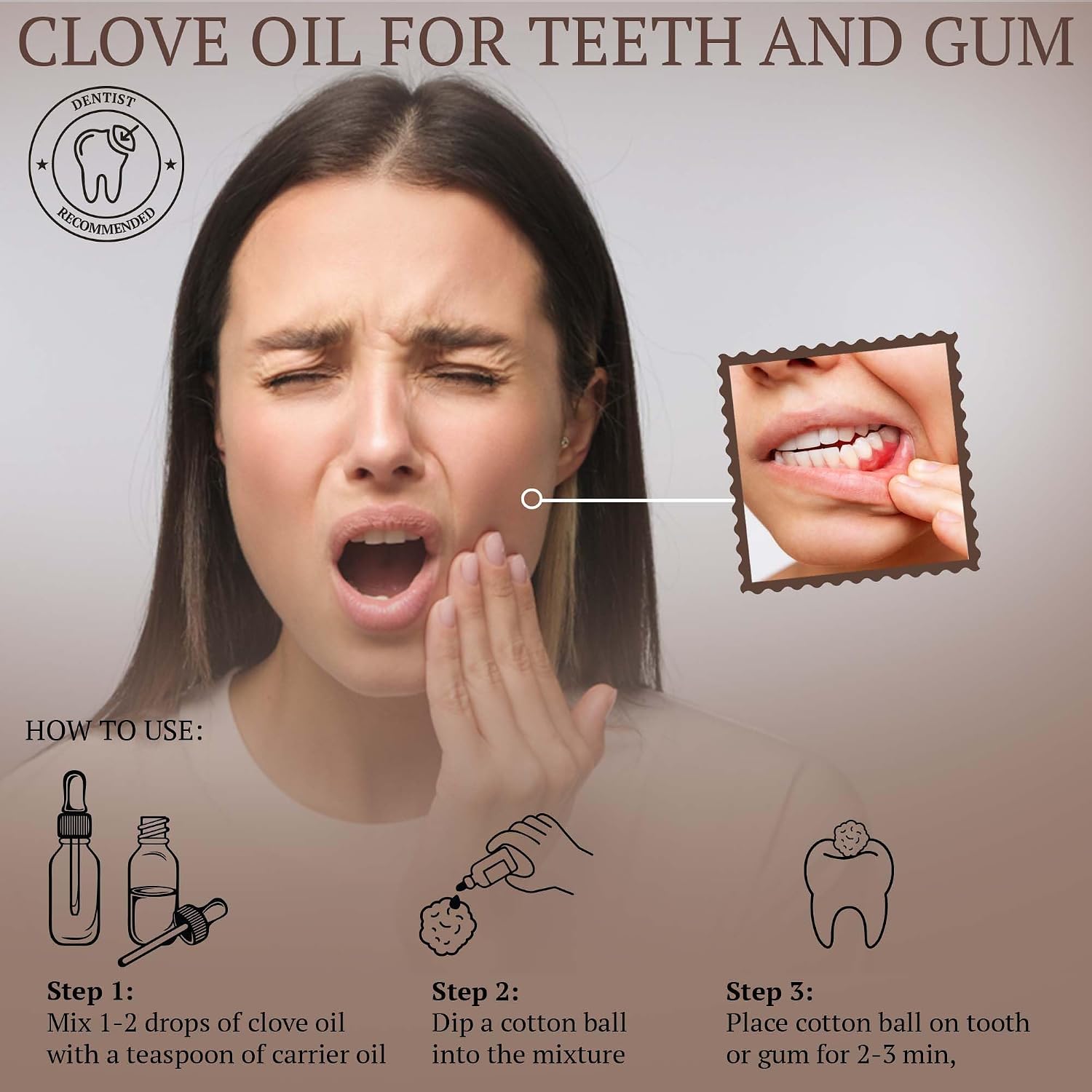 Organic Clove Essential Oil – 100% Pure, USDA Certified Clove Bud Oil for Teeth & Gums, Hair Growth, Immunity Essential Oil Blend for Aromatherapy with Clove Cinnamon Lemon Rosemary & Eucalyptus Oil