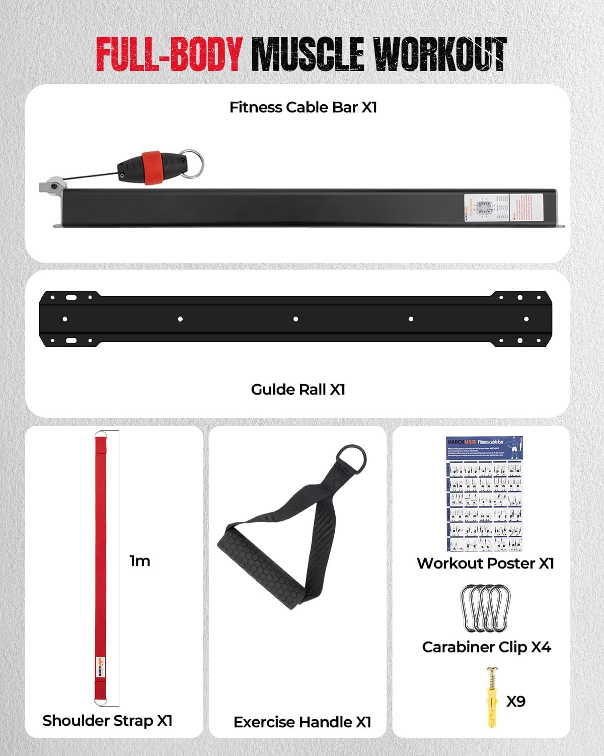 Cable Machine Home Gym, Wall-Mount Exercise &Amp; Workout Equipm...