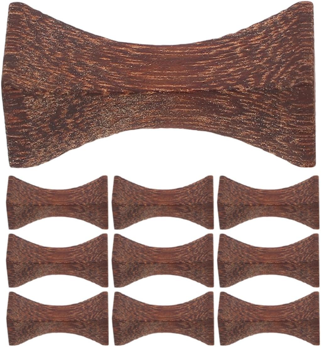 10pcs Japanese Chopstick Rest Wooden Cutlery Holder Natural Chicken Wing Wood Spoon Fork Knife Stand for Home Kitchen Restaurant Tableware