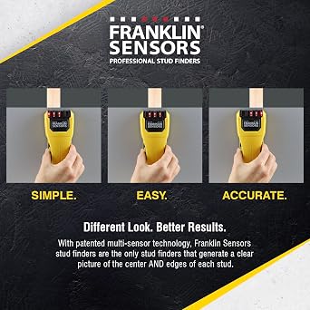 Franklin Sensors ProSensor M50 Stud Finder, 5-Sensor Wall Scanner | Wood & Metal Stud Detector, Made in The USA