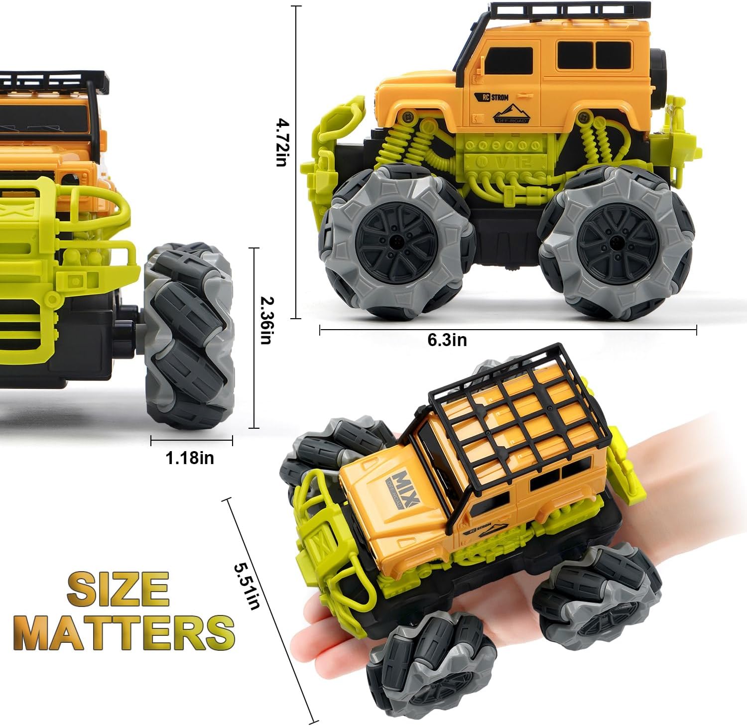 Remote Control Car,1:18 Off-road Monster Truck RC for Boys 2.4GHz All Terrain Truck Remote Control for Kids 4-12,WD All Terrain Off-Road Pickup,RC Car for Kids Christmas Birthday Gifts Boys Girls 4+