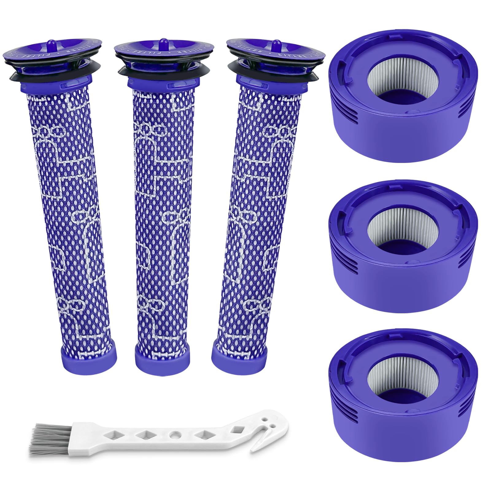 6 Pack Vacuum Filter Replacement Kit for V7, V8 Animal and V8 Absolute Cordless Vacuum, 3 Pre Filter, 3 Post Filter, Replaces Part # 965661-01 & 967478-01