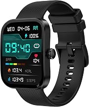 Fastrack Revoltt FS3 Smart Watch with 2.01” TFT Display,Push Button Interactions, HRM, SpO2, Sleep, Multiple Menu Style, Rotary Crown, IP68, BT calling, 24/7 Health Suite, Alarm,Stopwatch,Timer- Black