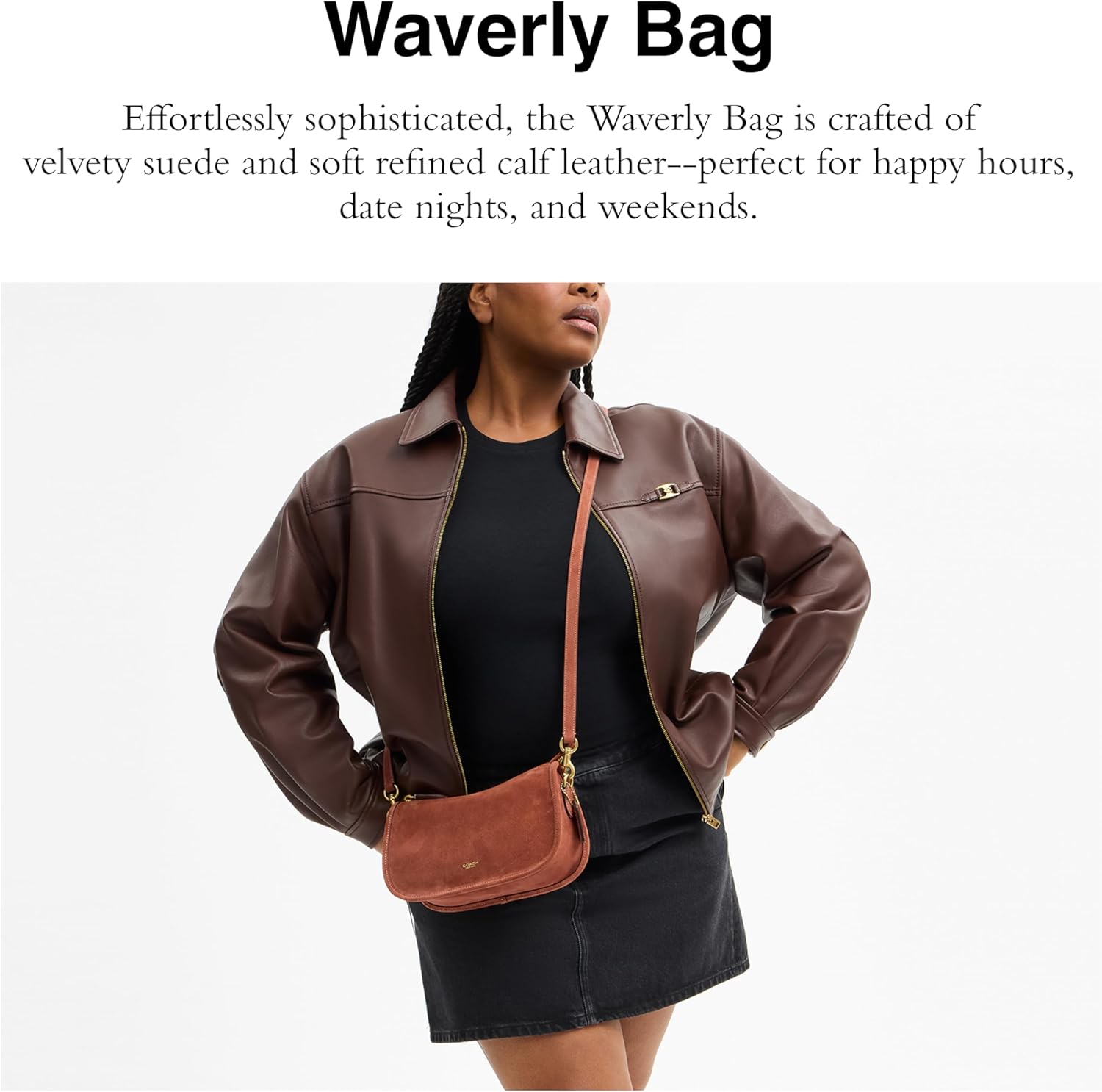 COACH Women's Natural Grain Leather Waverly Bag