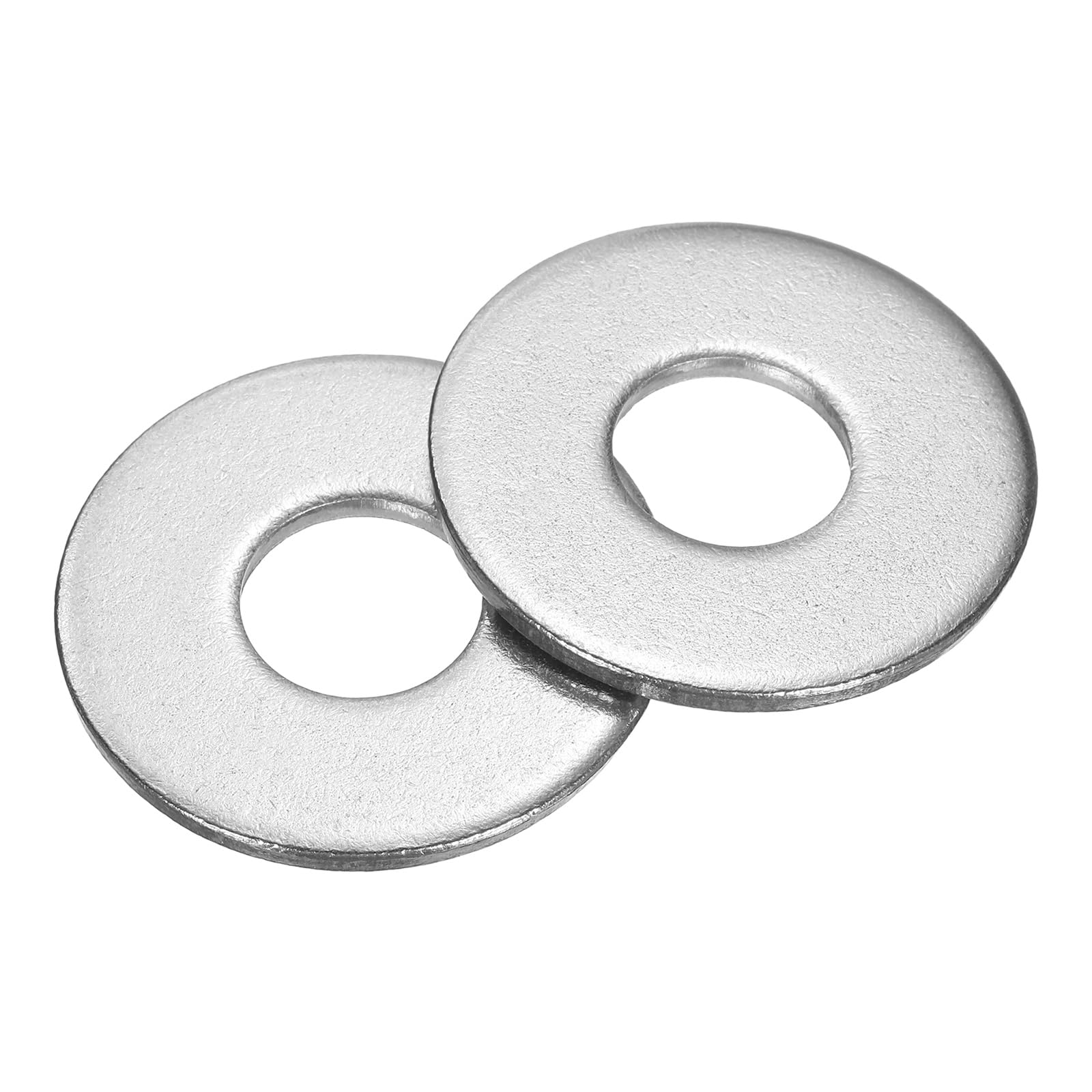 sourcing map 200 Pcs 3/16" Fender Washers 9/16" OD, 304 Stainless Steel Flat Washer Fastener Sealing Gasket for Screws and Bolts, Silver Tone