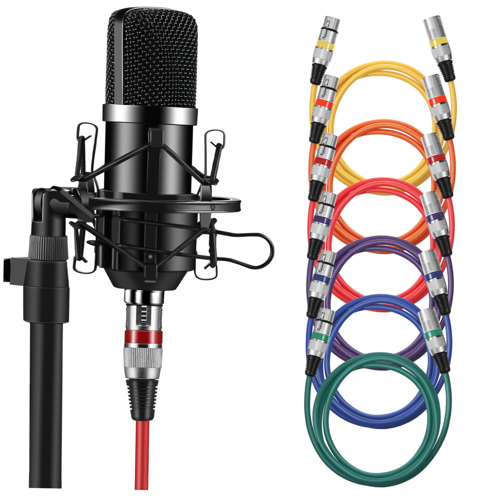 SHINEOFI Cables de Audio Cables de Micrófono Xlr para Altavoces de Conexión Xlr de Micrófono para Escenario de Estudio