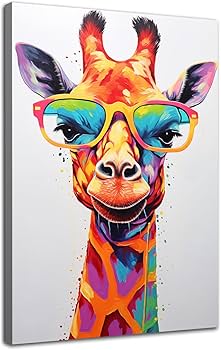 カラフルな動物の油彩画（金色フレーム付き） カラフルな動物の油彩画（金色フレーム付き） 092299096_6.jpg