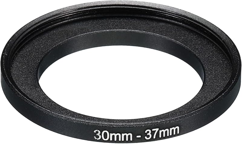 PATIKIL 30mm-37mm Metal Step Up Ring, Camera Lens Filter Adapter Ring Aluminum Filter Adapter Ring for Camera Lenses Hood, Black