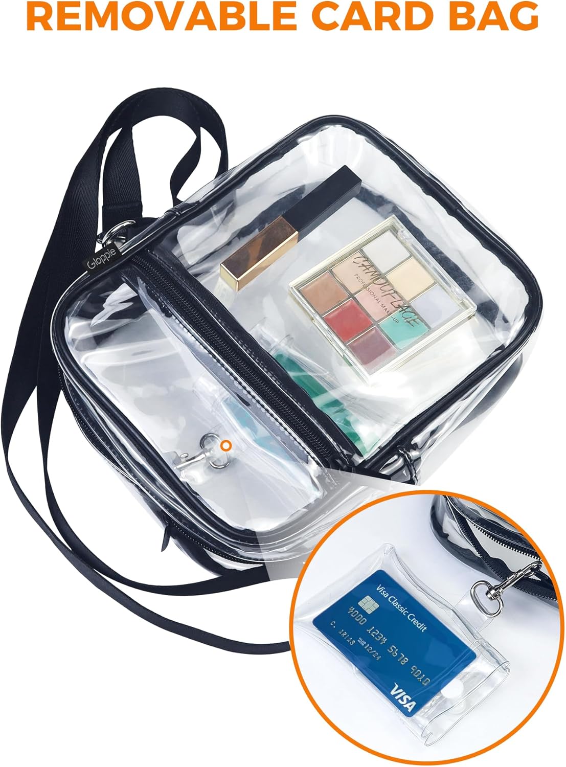 Gloppie Clear Bags for Women Stadium Approved Clear Crossbody Purse for Stadium Events Festival Concerts Bag - Image 5