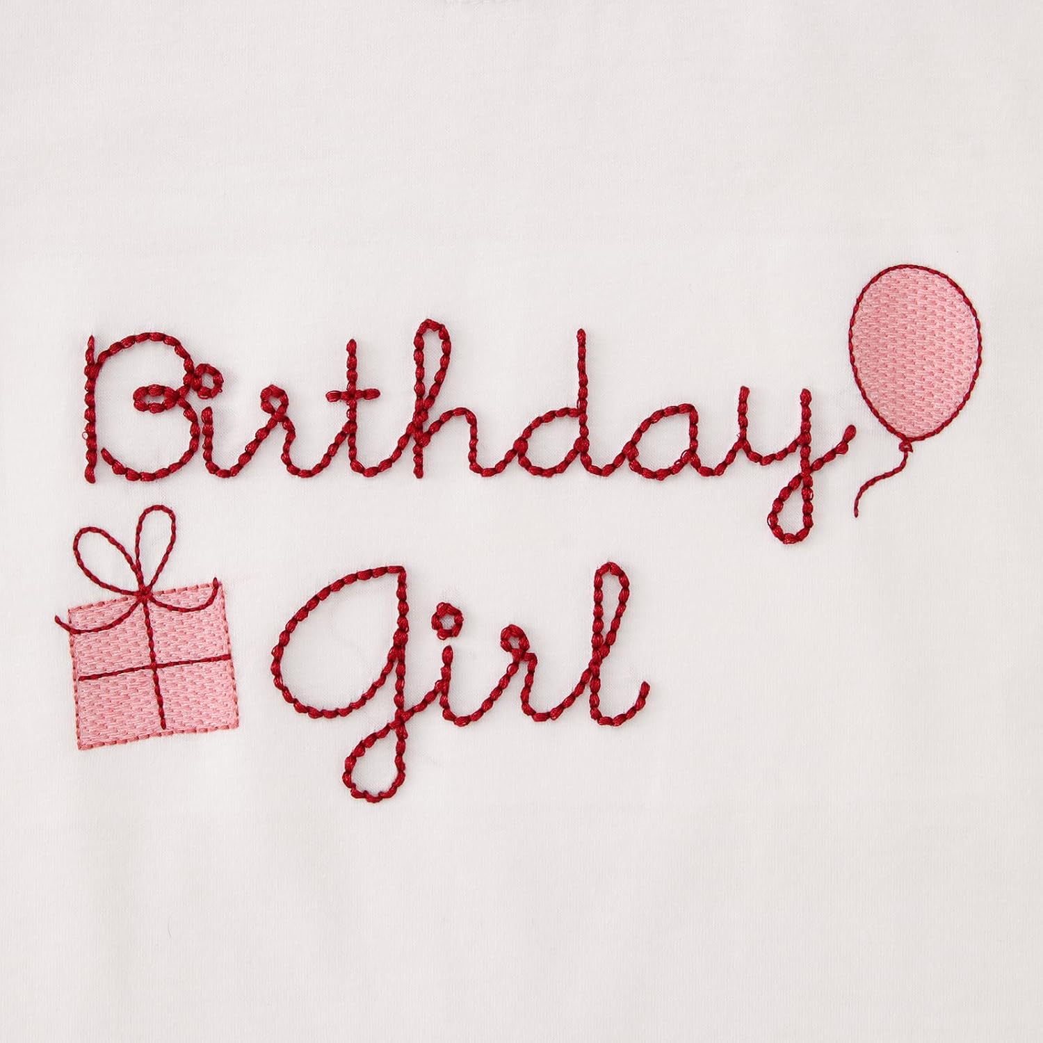 GLIGLITTR Birthday Girl Shirt Embroidery T-Shirt for Toddler Baby Girls Birthday Outfits Kids Bday Party Gift Tee Tops 2-8Y (White,4T)