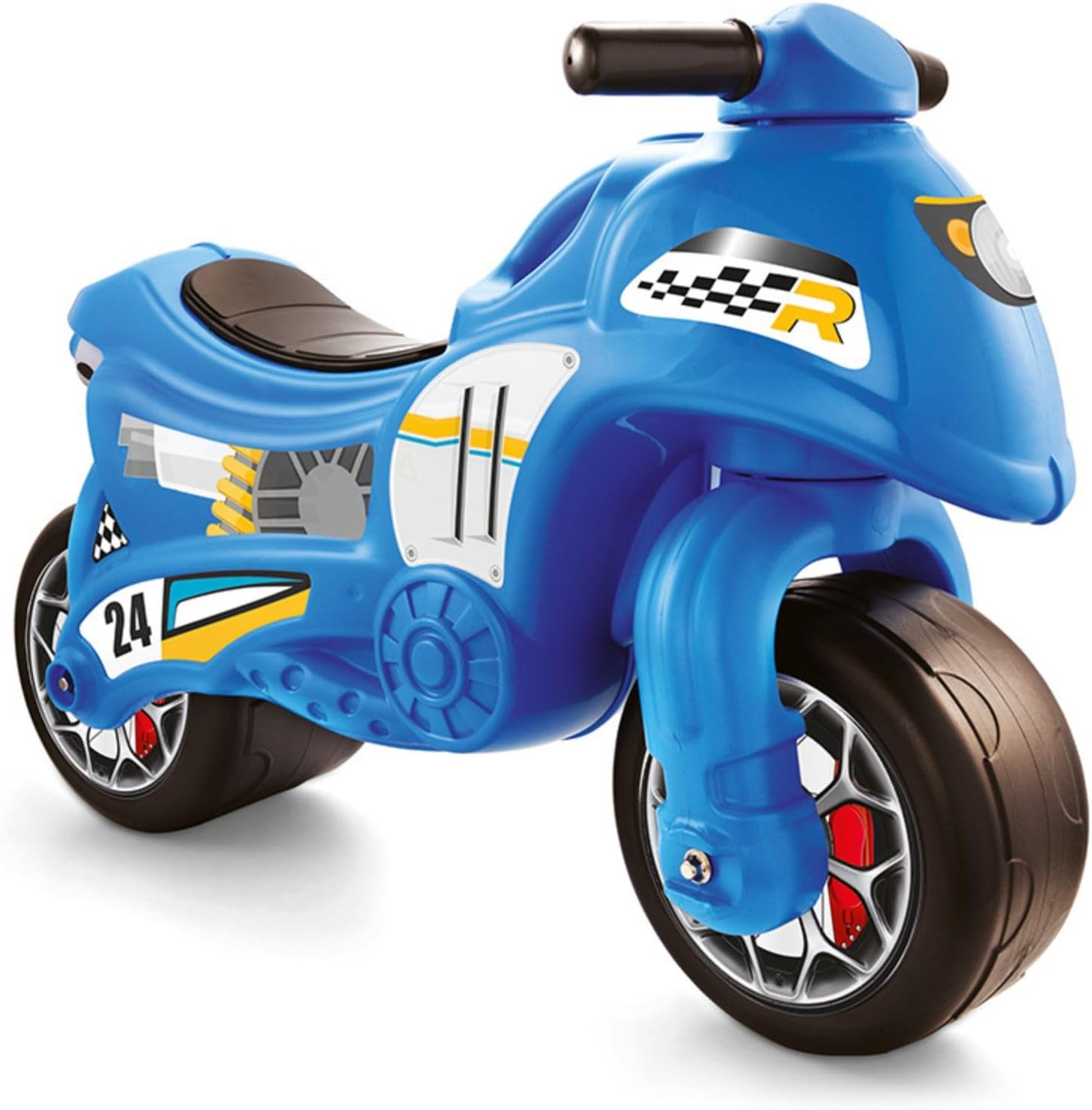 DOLU My First Moto Balance Bike Ride-On for Toddlers, Foot-Powered Lightweight Plastic Motorcycle - Balancing Toy for Ages 2 and Up, Blue