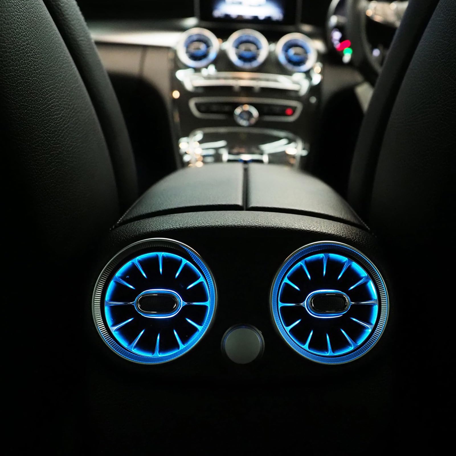 Luci D'atmosfera a LED Per Bocchetta Dell'aria, Kit di Luce Ambientale Per Bocchetta Dell'aria a Turbina Posteriore a 64 Colori a LED Compatibile con Mercedes‑Benz Classe C GLC W205 X253 2019‑2021