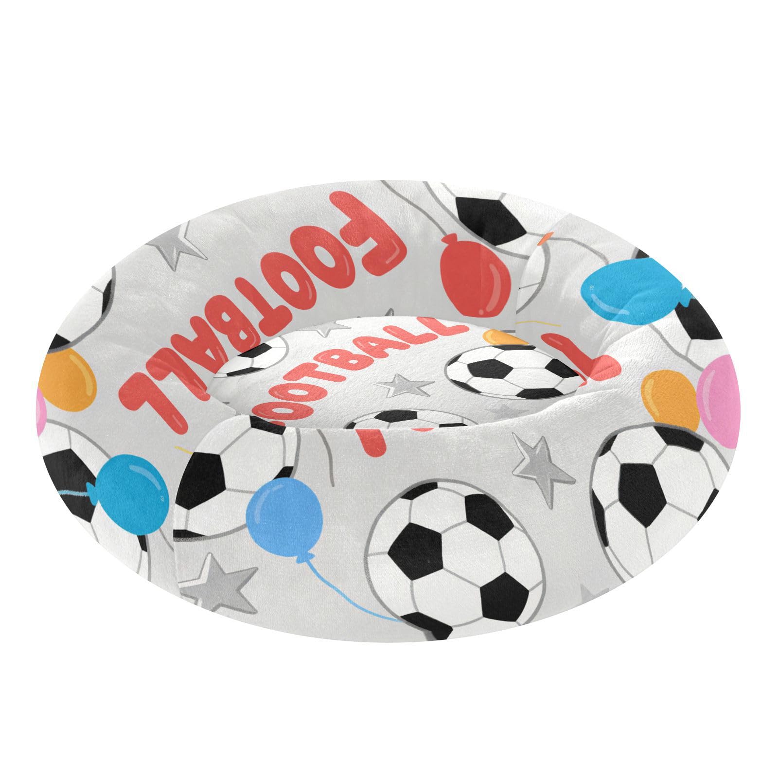 Lit chaud et doux pour chat et chien XS au motif football original