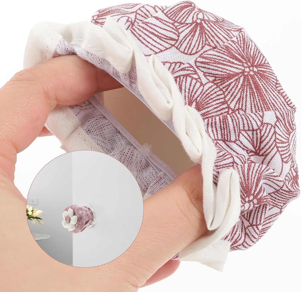 Mipcase Winter Door Knob Covers 2-Pack Soft Cloth Round Door Handle Gloves Indoor Outdoor Door Knob Protector for Cold Weather Comfort and Safety
