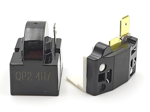 Miniatura 2 de Relé de arranque del compresor Kit de sobrecarga PTC de 4.7 ohmios de 1 pin compatible con mini refrigeradores compactos refrigeradores de vino para