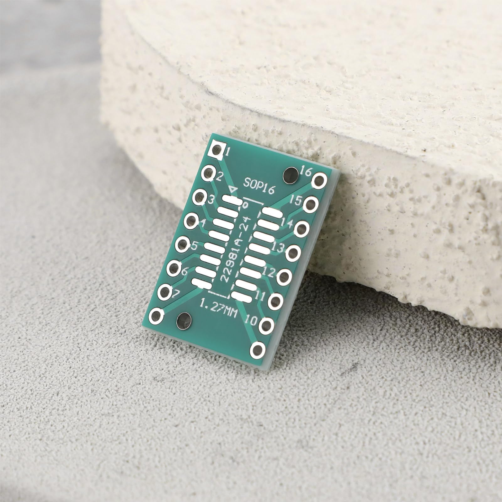 10x SOP16 TSSOP16 A DIP-16 PCB Pinboard 21x16mm Per La Modifica E L'aggiornamento Di Componenti SMD A Un'impronta DIP