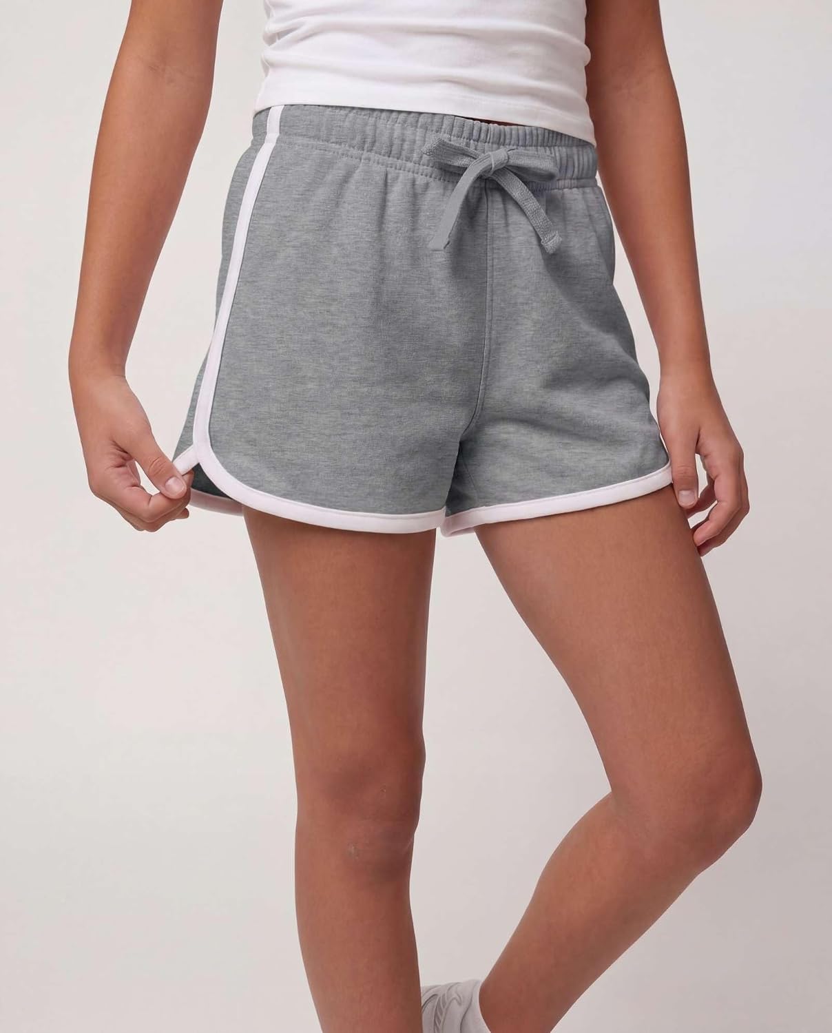 Real Essentials 3 Pack: Girls Fleece Dolphin Shorts Athletic Running Soccer Basketball Sleep Lounge Casual Cozy